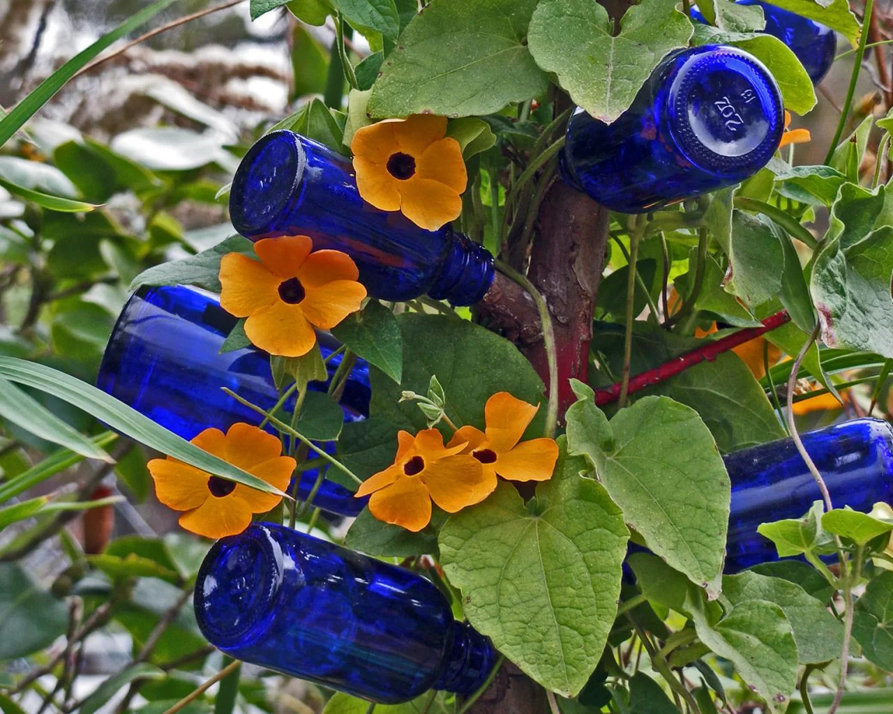 DIY Bottle Tree Sculpture for Your Garden or Yard