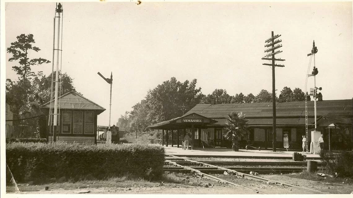 yemassee train station,
yemassee marine recruit depot