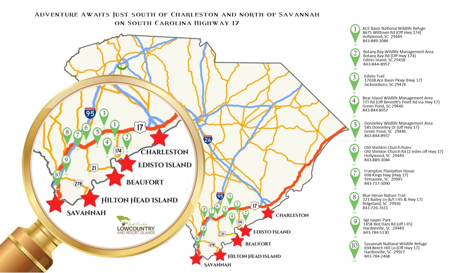 Top Ten Natural Wonders to See Between Charleston and Savannah South Carolina Lowcountry