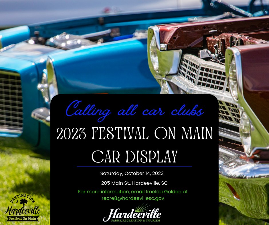 Hardeeville 2023 Festival on Main Car Display South Carolina Lowcountry
