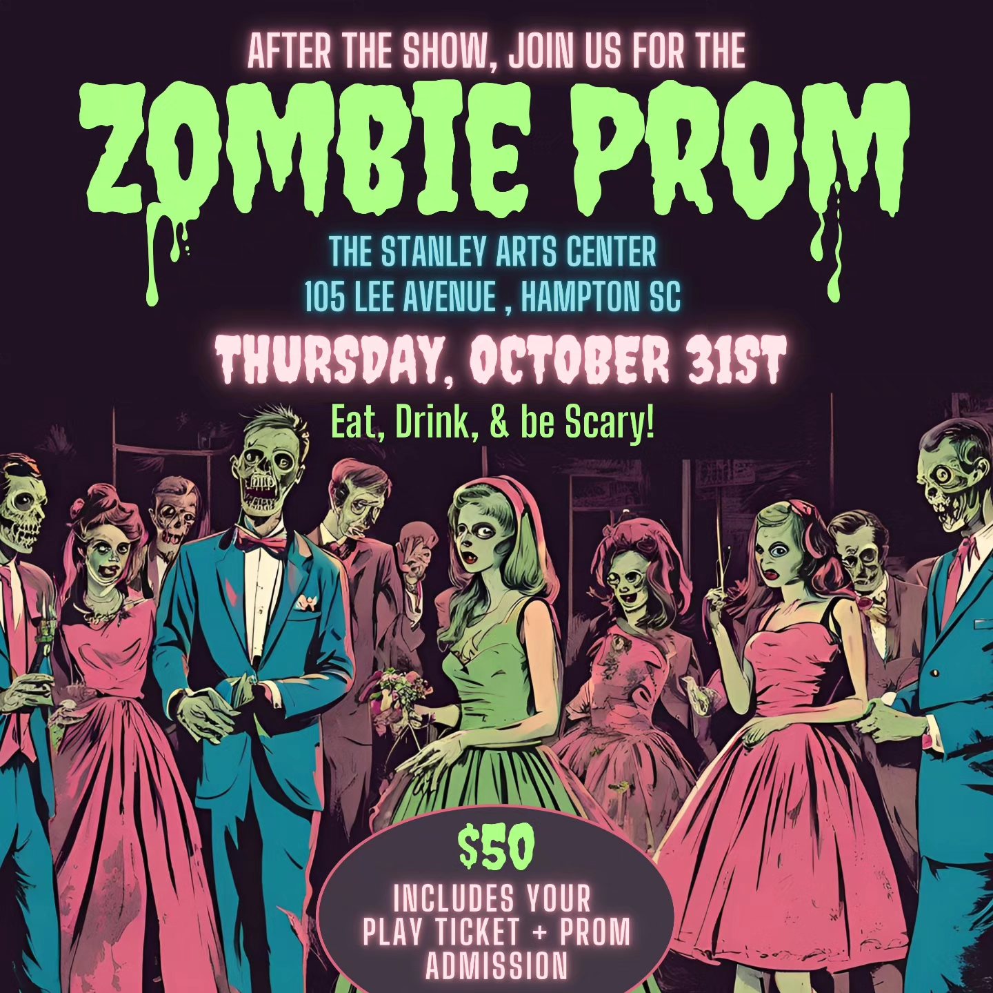 Zombie Prom Pattern Background Hampton ~ Zombie Prom - South Carolina Lowcountry