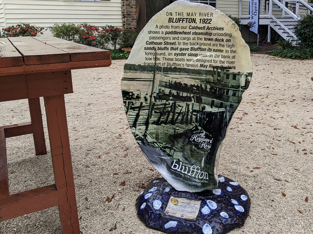 Heyward House Shell Art, Bluffton, South Carolina Shell art statue located at Historic Heyward House, Bluffton, South Carolina