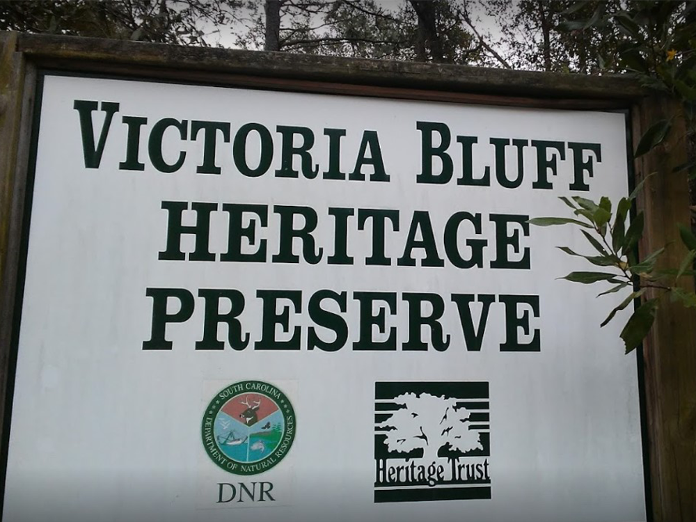 Victoris Bluff Heritage Preserve Sign, Bluffton, South Carolina Victoria Bluff Heritage Preserve Sign, Bluffton, South Carolina